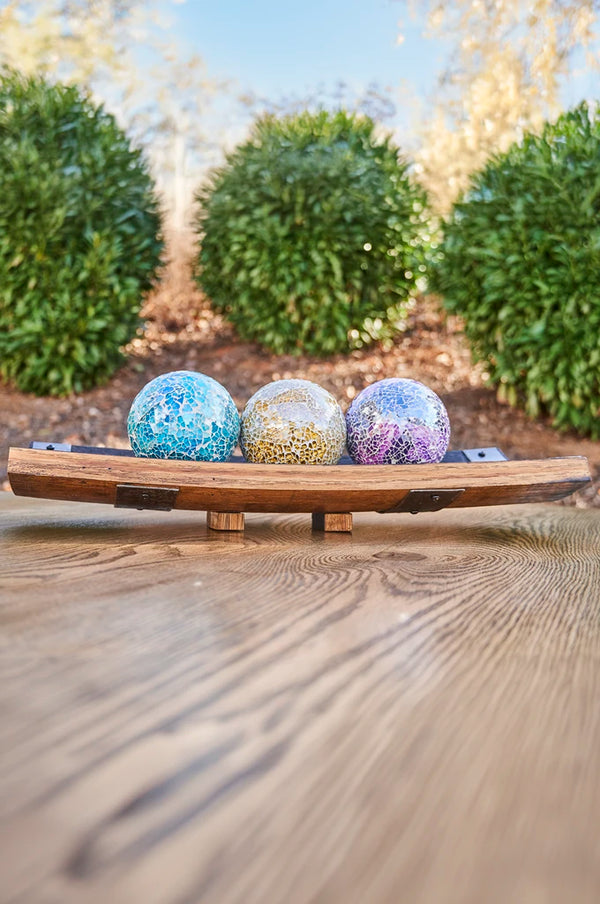 Handcrafted Whiskey Barrel Stave Centerpiece