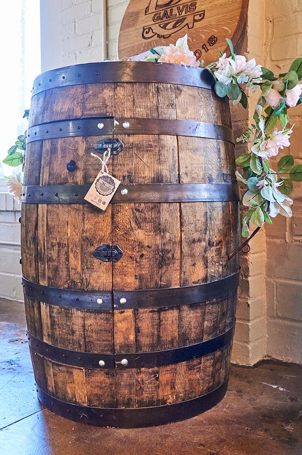 Whiskey Full Barrel Liquor Cabinet Single door