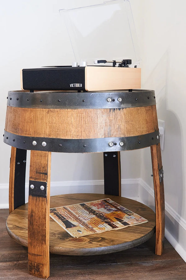 Whiskey Barrel Side/ End Table