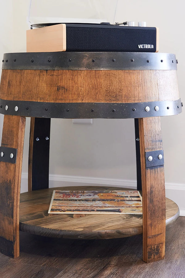 Whiskey Barrel Side/ End Table