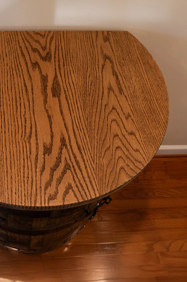 3/4 Whiskey Barrel Bar Table with Stools