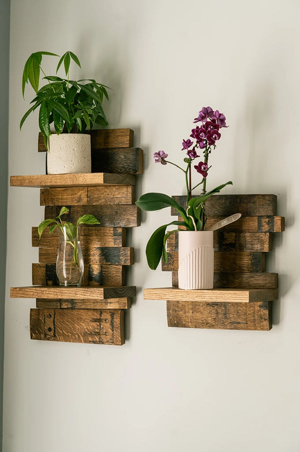 Whiskey Barrel Shelves