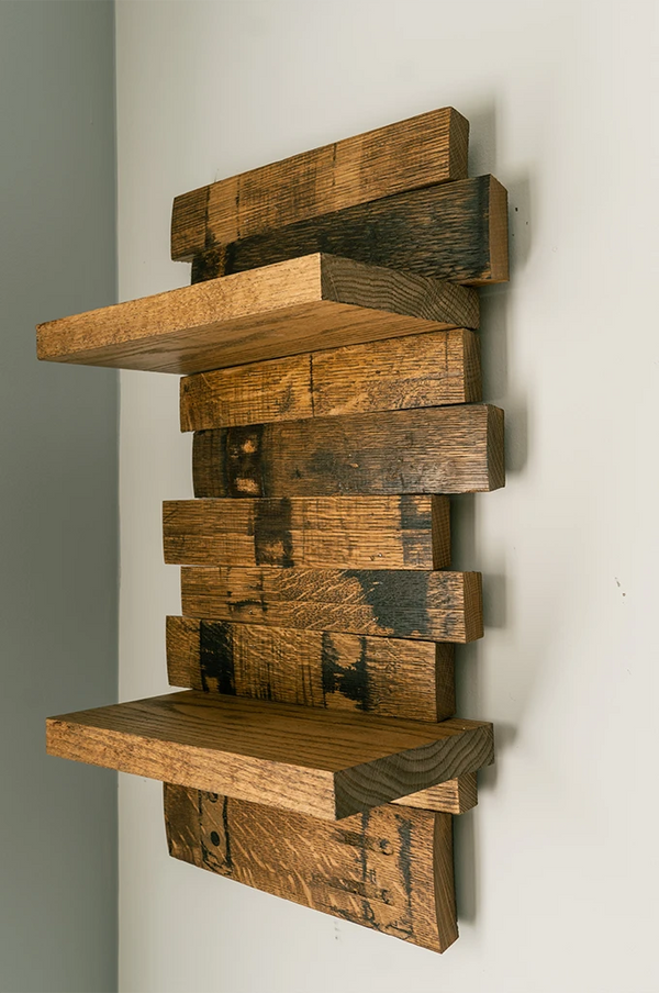 Whiskey Barrel Shelves