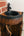 Whiskey Corner Barrel Vanity with Hammered Sink: Rustic Farmhouse Bathroom Decor