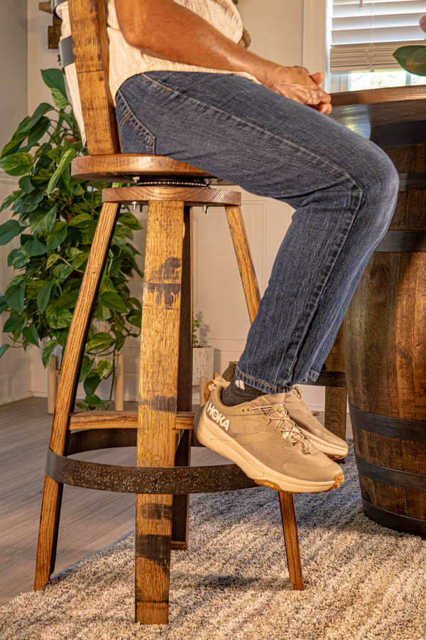 Handmade Whiskey Barrel Pub Table Set with Bar Stools