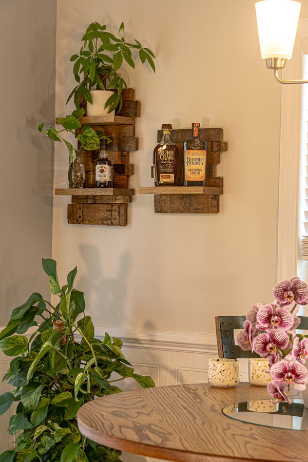 Whiskey Barrel Shelves