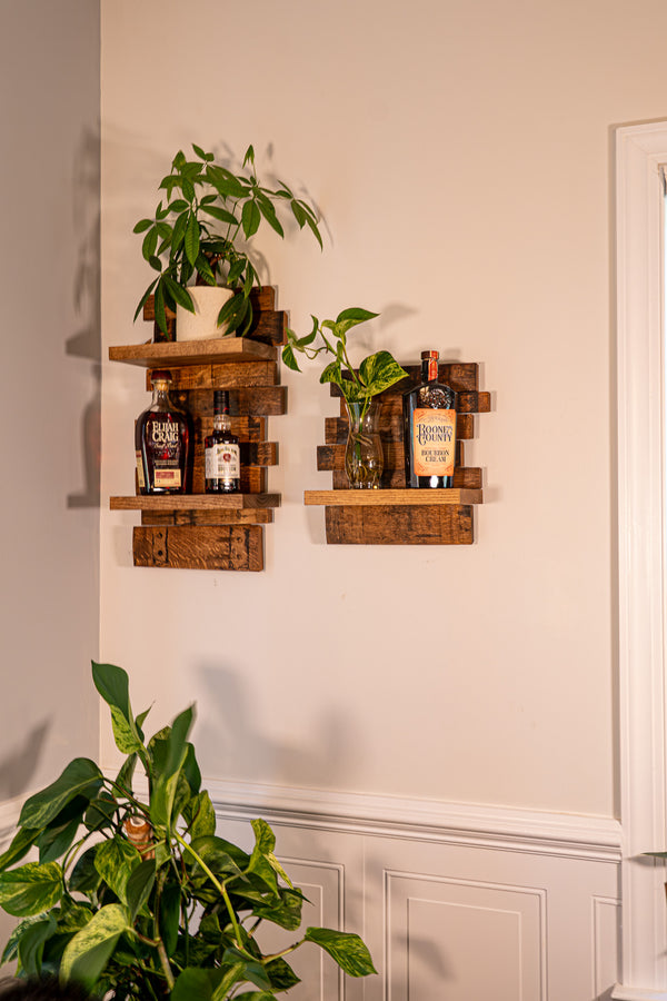 Whiskey Barrel Shelves