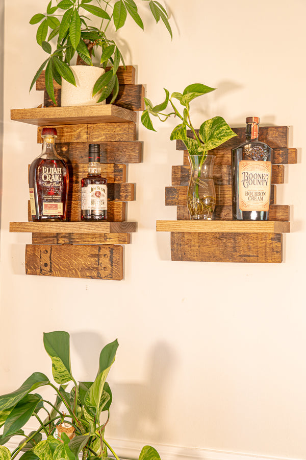 Whiskey Barrel Shelves