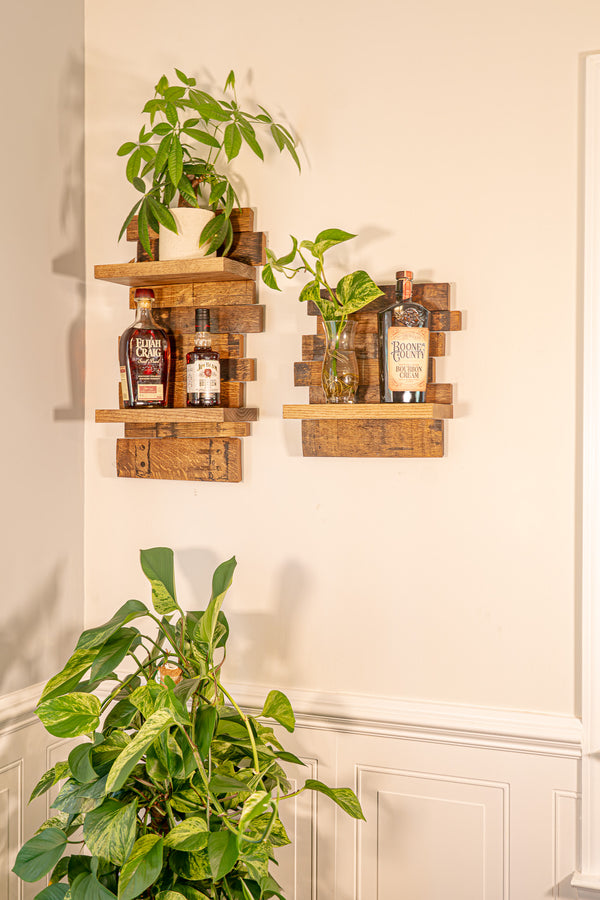 Whiskey Barrel Shelves