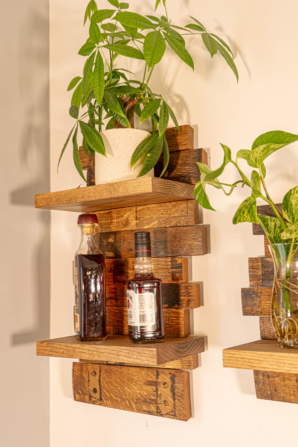 Whiskey Barrel Shelves