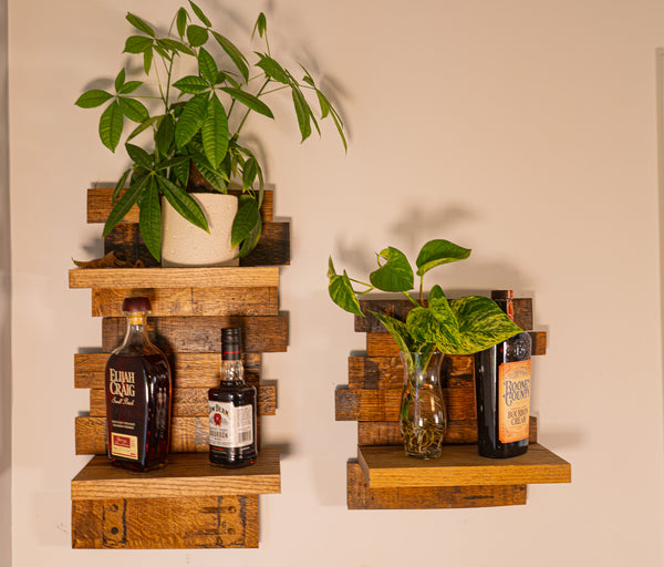 Whiskey Barrel Shelves