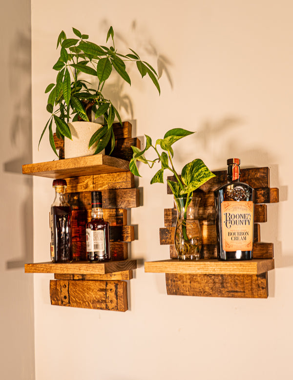 Whiskey Barrel Shelves