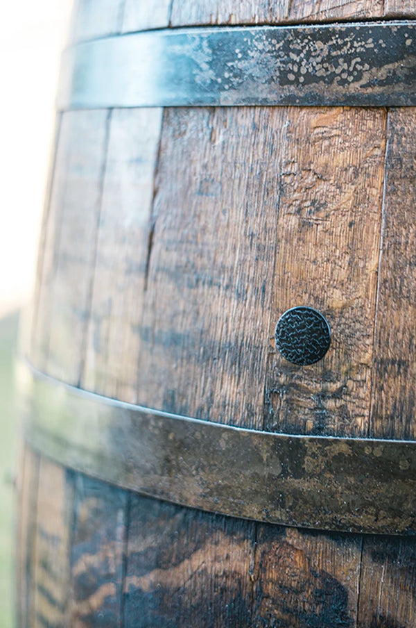 Whiskey Full Barrel Vanity with Hammered Sink and Faucet