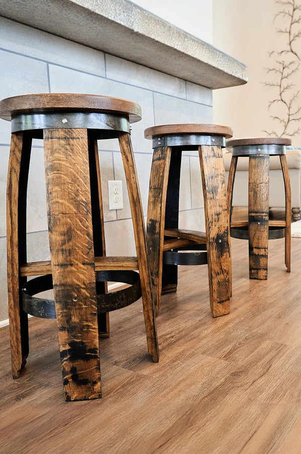 Bourbon Whiskey Barrel Stools