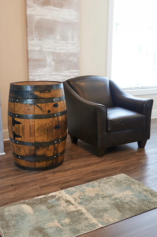 Whiskey Full Barrel Liquor Cabinet Single door