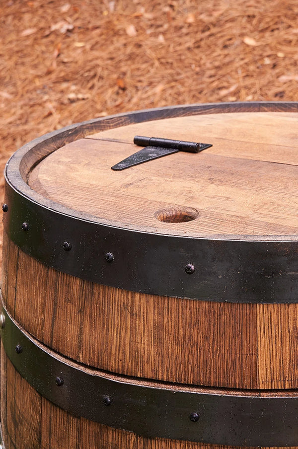 Whiskey / Bourbon Barrel Cabinet - Display Liquor Cabinet