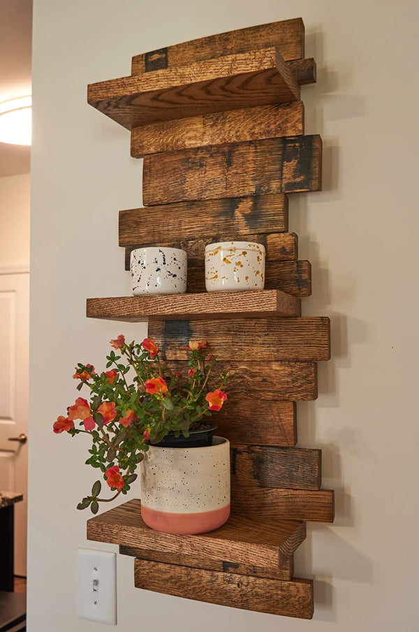 Whiskey Barrel Shelves