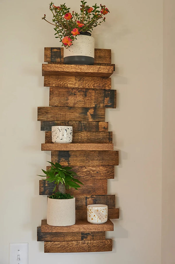 Whiskey Barrel Shelves