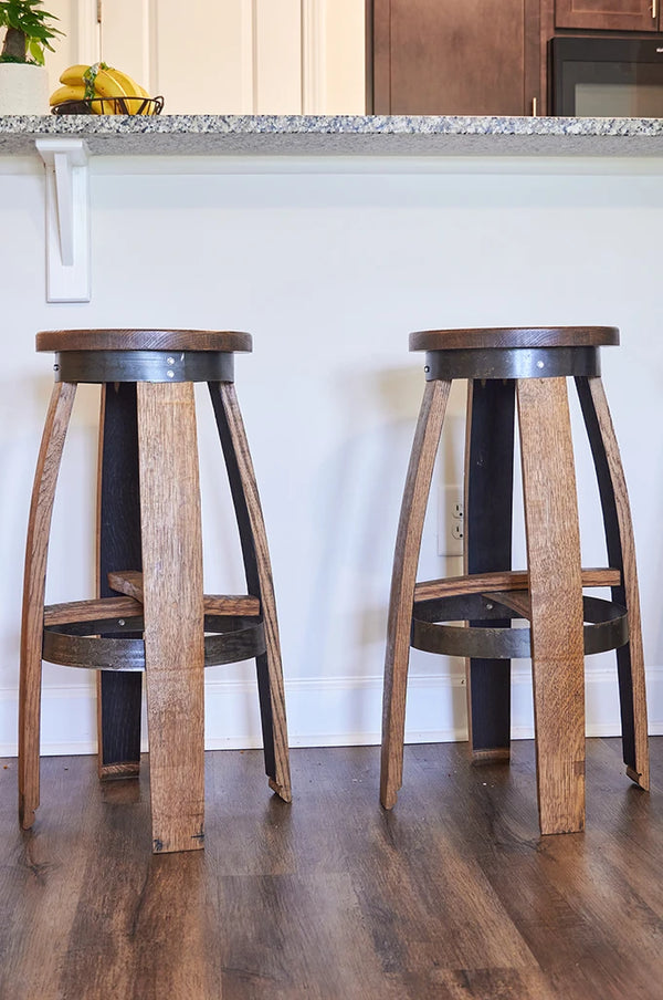 Bourbon Whiskey Barrel Stools