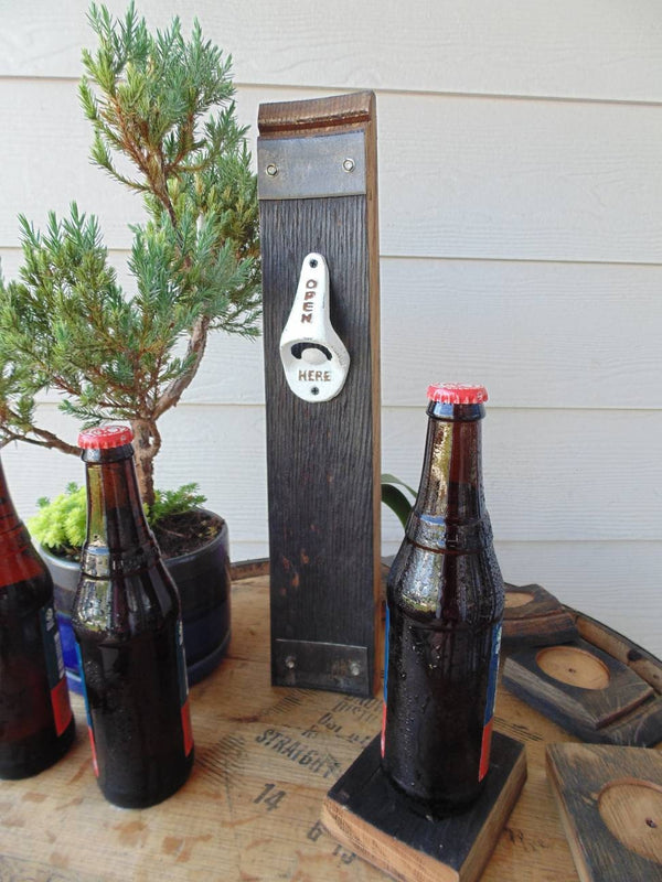 Wall mounted Whiskey Barrel Bottle Opener